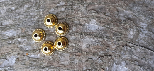 kaplík 7 x 2 mm, zlatý