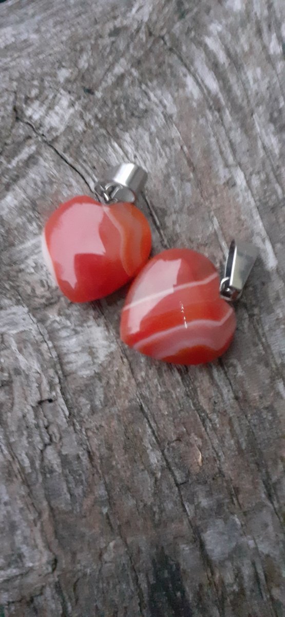 přívěsek karneol srdíčko