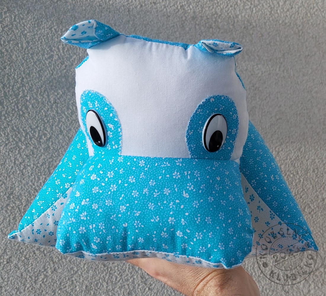 Polštářek Hrošík tyrkysový