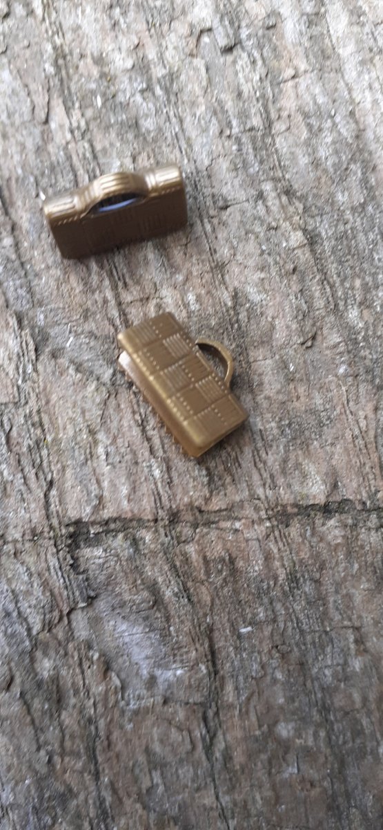 koncovka na stuhy - 10 mm  pokovení mosaz