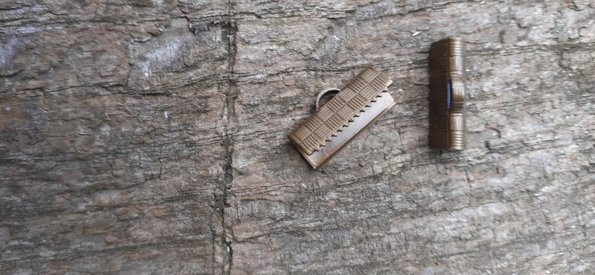 koncovka na stuhy - 15 mm  pokovení mosaz