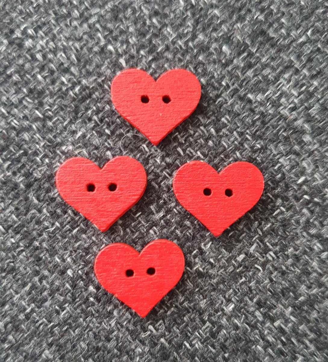 Knoflíky srdíčka 4ks