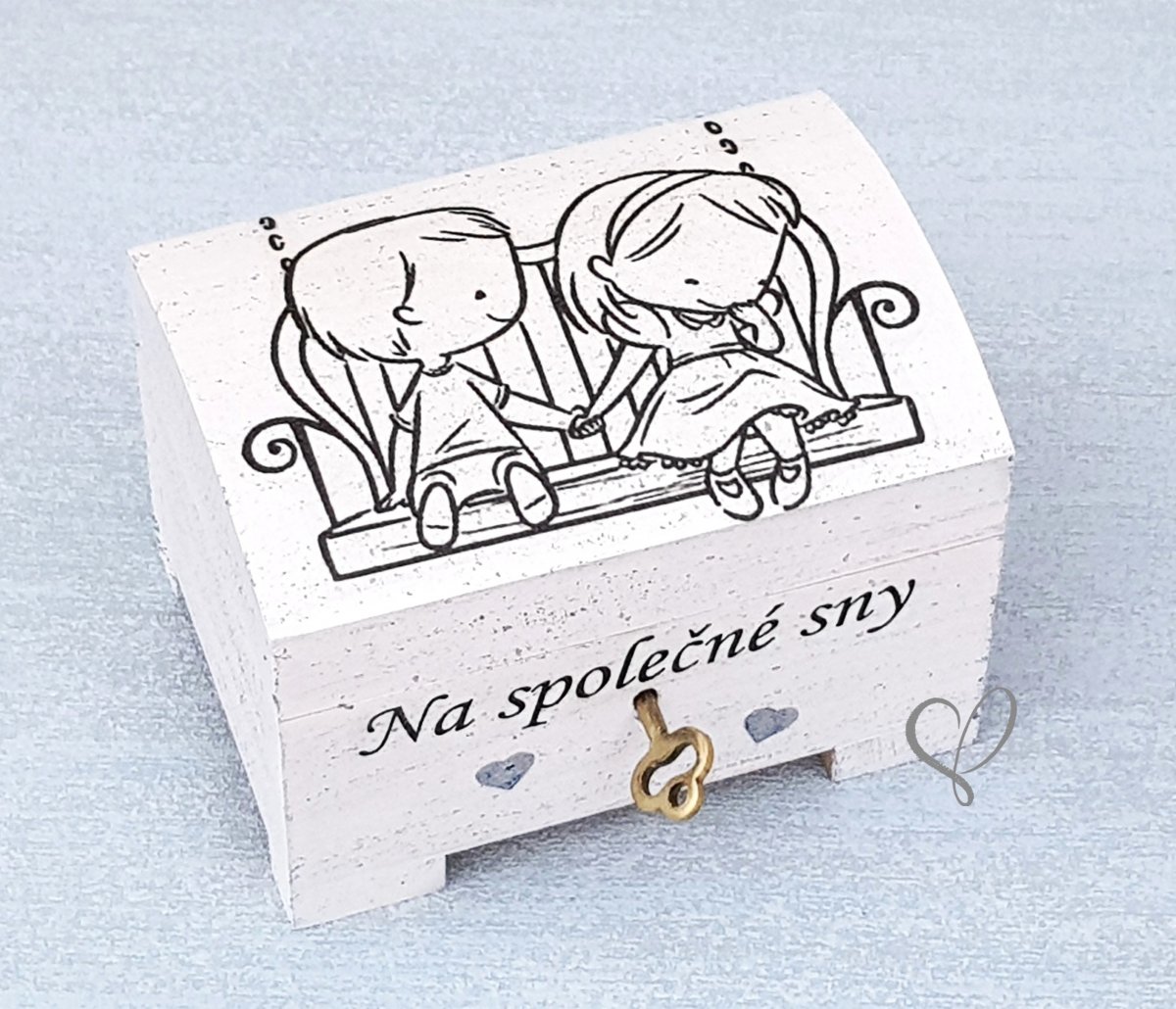 svatební truhlička na klíček