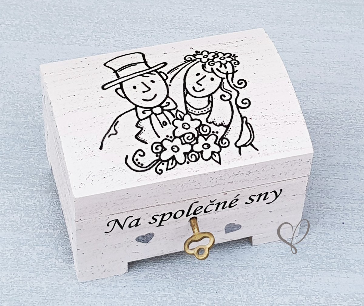 svatební truhlička na klíček