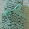 Ručně pletená žinylková deka pro miminko mentolová II.