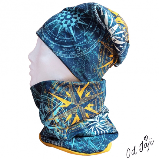 Čepice a nákrčník Kompasy vel. 7