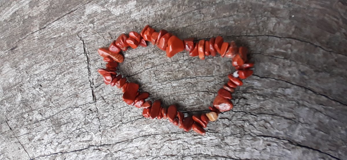 náramek ze zlomků - jaspis hnědý