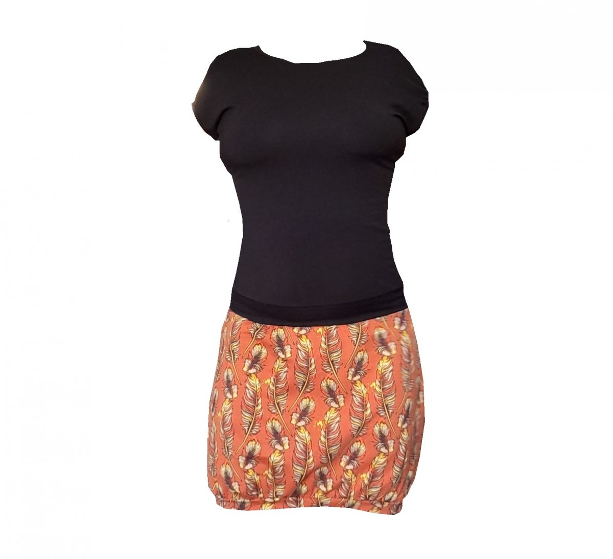 pírka a černá - šaty M 40/42