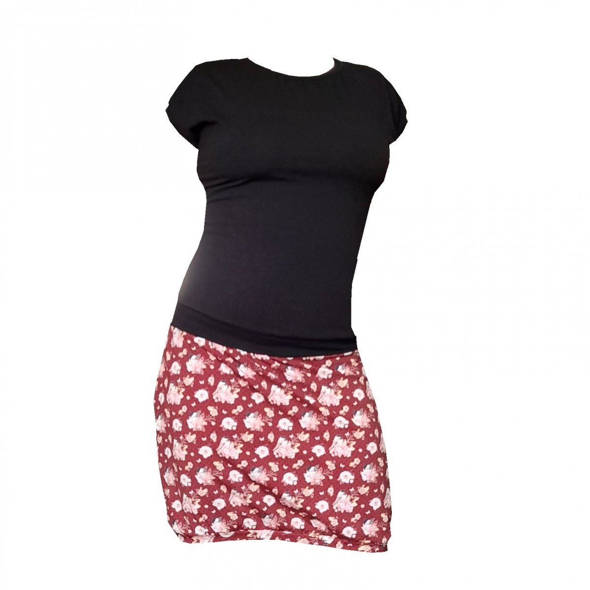 sýkorky a černá - šaty M 40/42