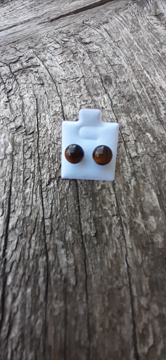 náušnice tygří oko 8 mm