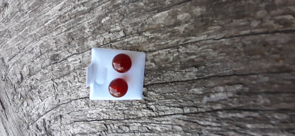 náušnice karneol 8 mm