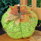 Šitá dýně ZELENÁ S KYTIČKAMI
