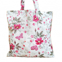 nákupní EKO taška na rameno nebo do ruky - květinky a motýlci
