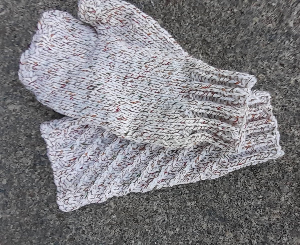 návleky - bezprstové rukavice bílé