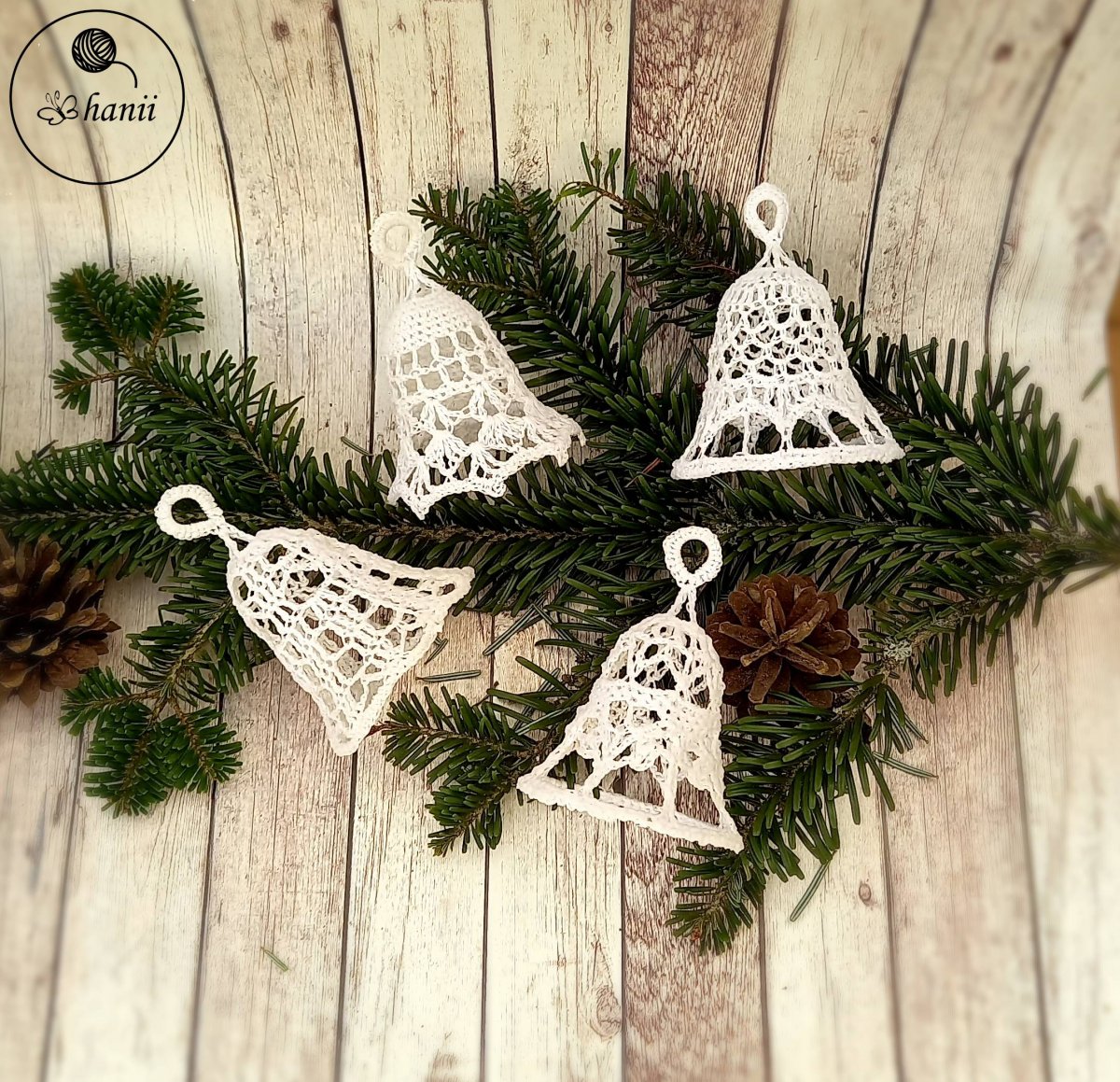 háčkované ozdoby - zvoneček