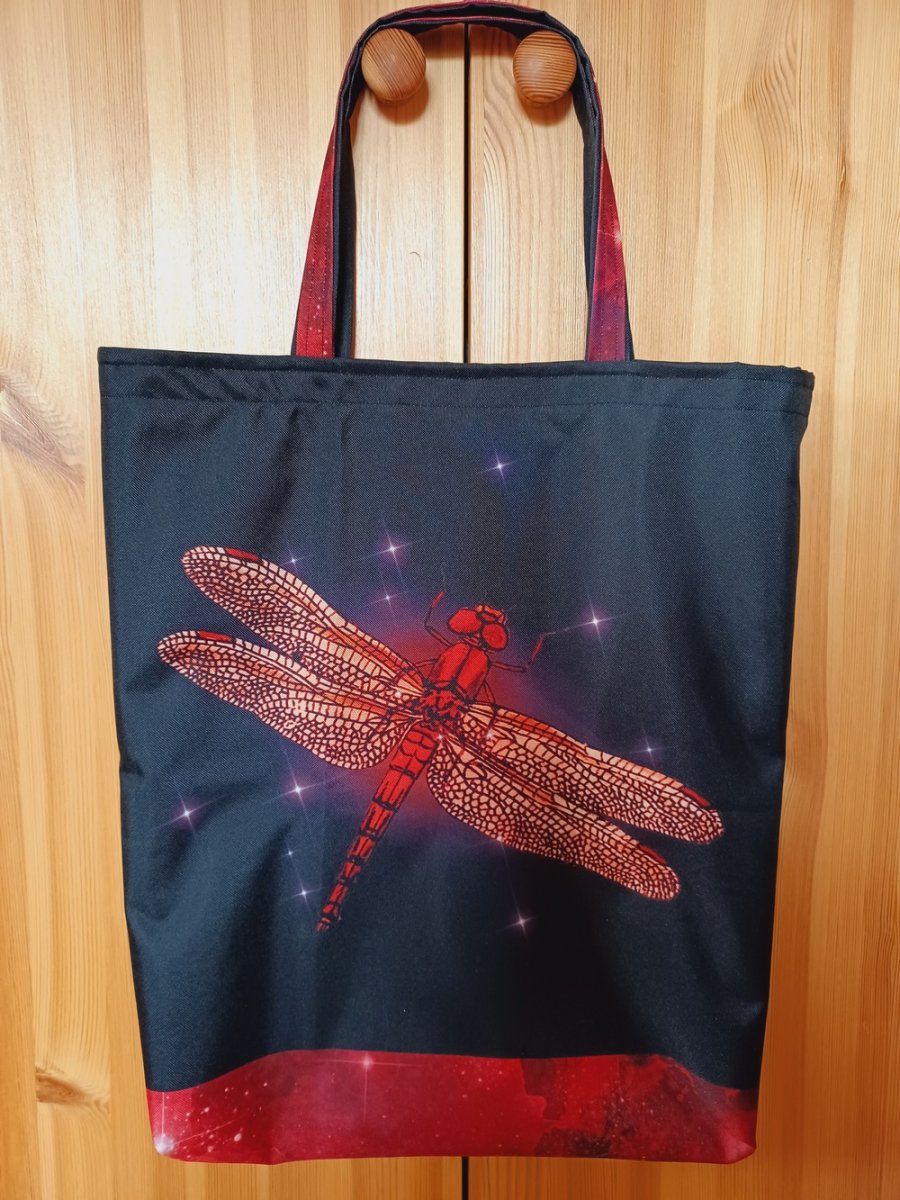 Nákupní taška z kočárkoviny s vážkou