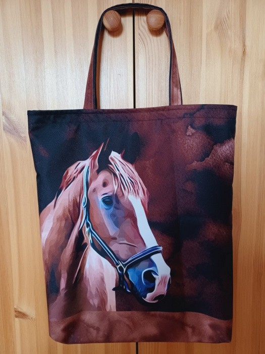 Nákupní taška z kočárkoviny s koněm