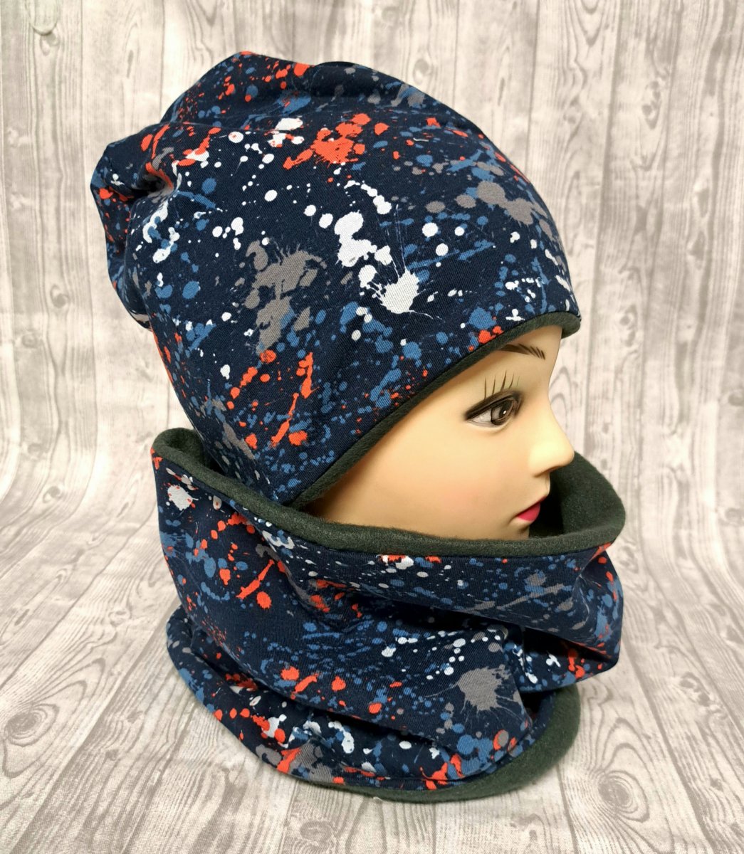 Čepice a nákrčník - Šplíchance 