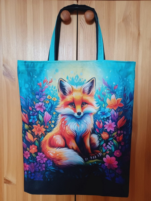 Nákupní taška z kočárkoviny s liškou