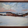 Obraz - Zimní krajina nad Navarovem, 30x60 cm 