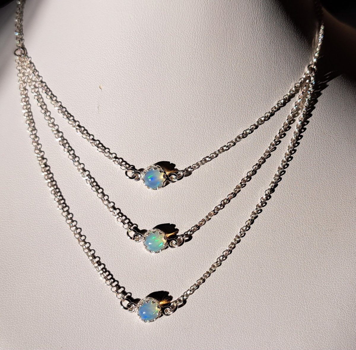 Náhrdelník etiopský WELO opál Ag 925/1000