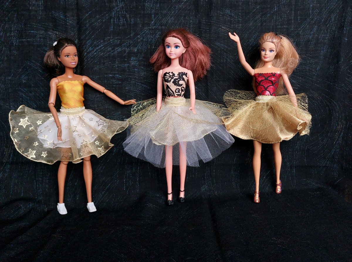 zlaté tutu sukničky ve 3 variantách