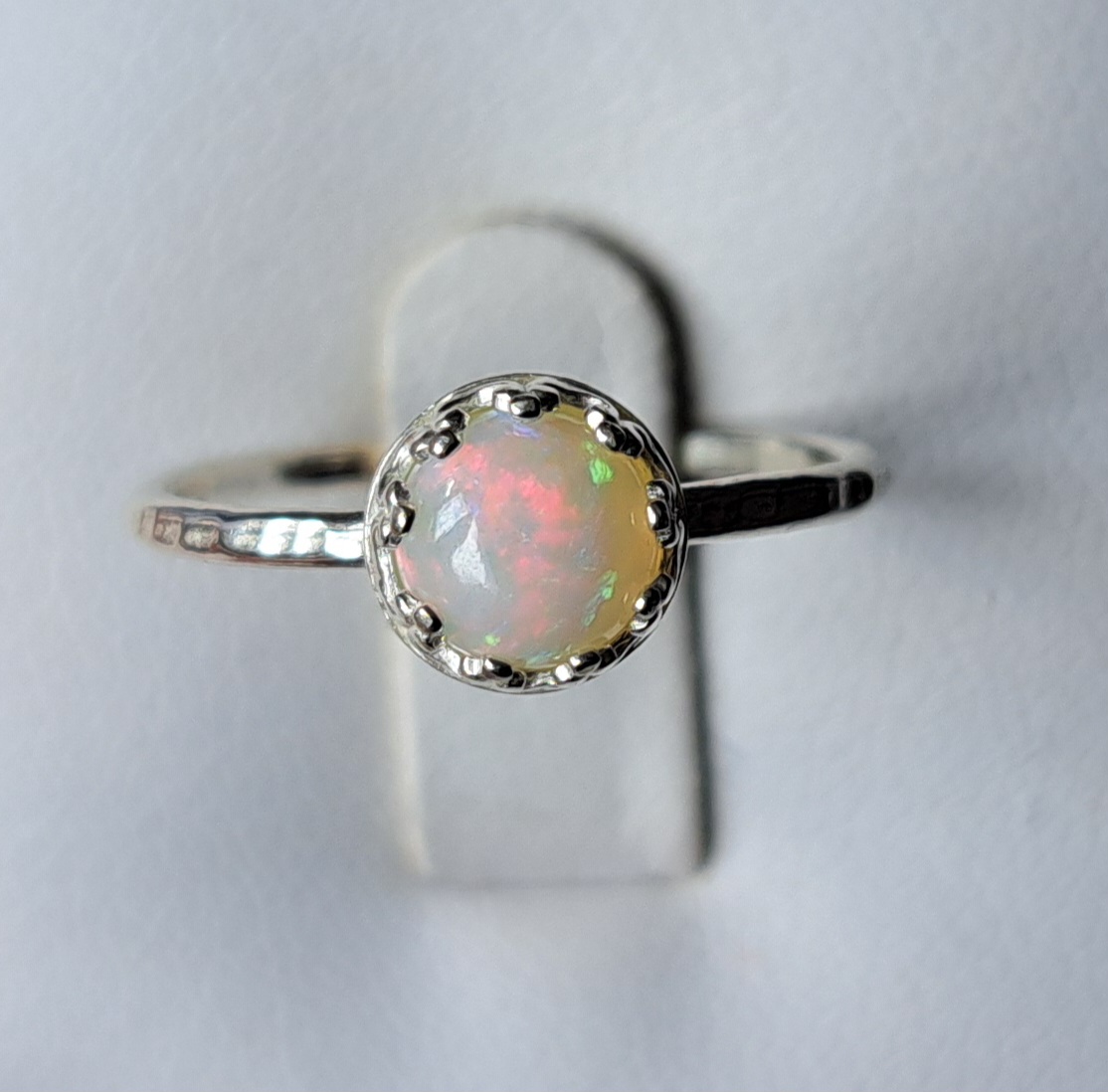 Stříbrný prsten s australským opálem Ag 925/1000