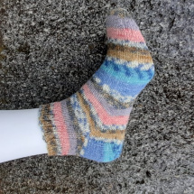 ponožky samovzorovací  růžovo modré II: