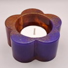 Svícen Květ Fialová a oranžová