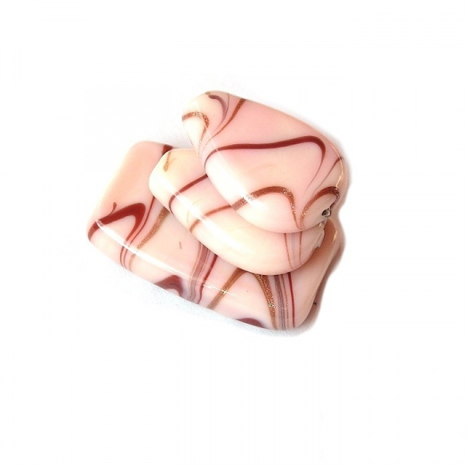 Materiál, Sada vinutých perel, růžová