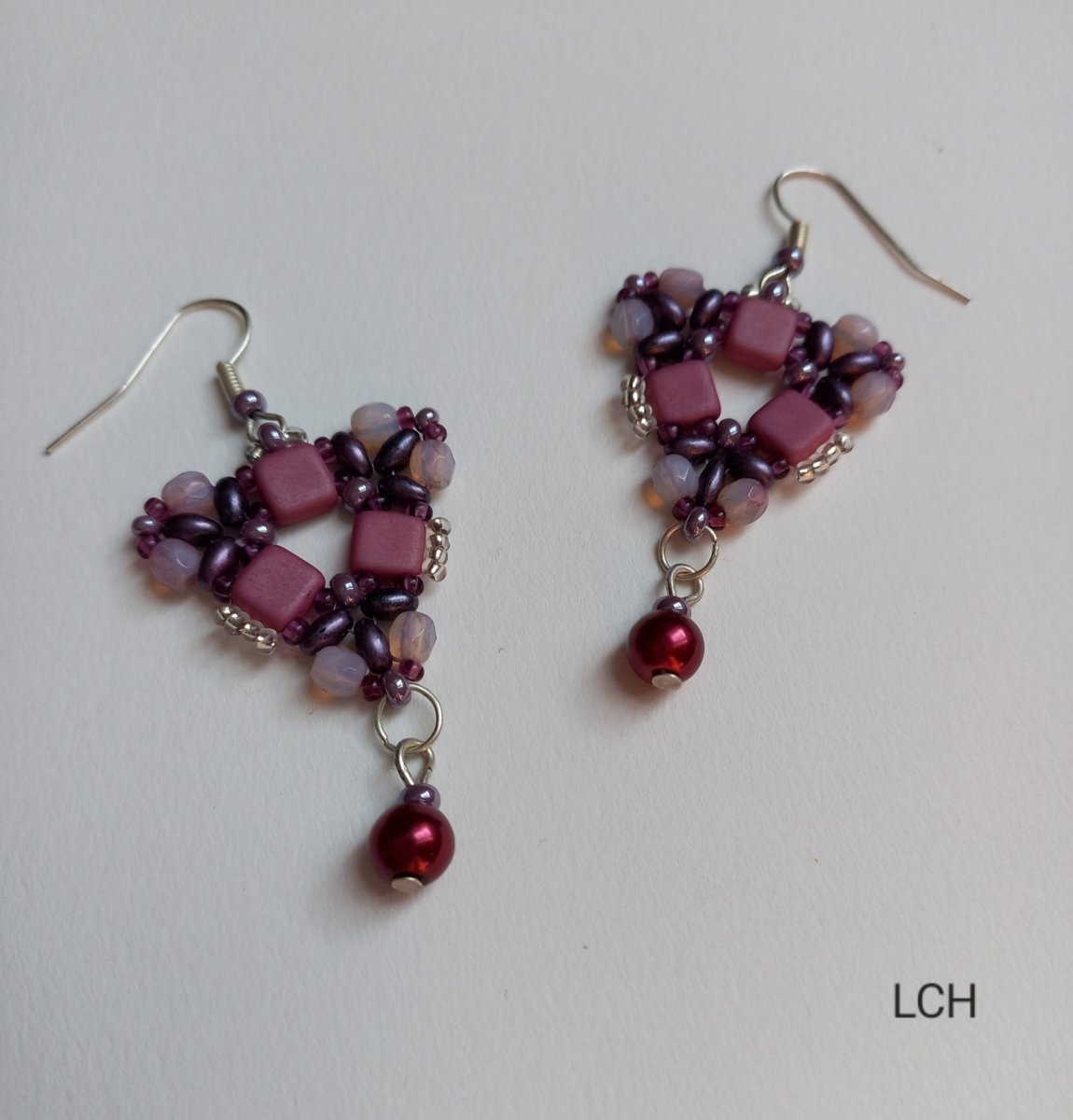 Náušnice - Fialkové trojúhelníčky