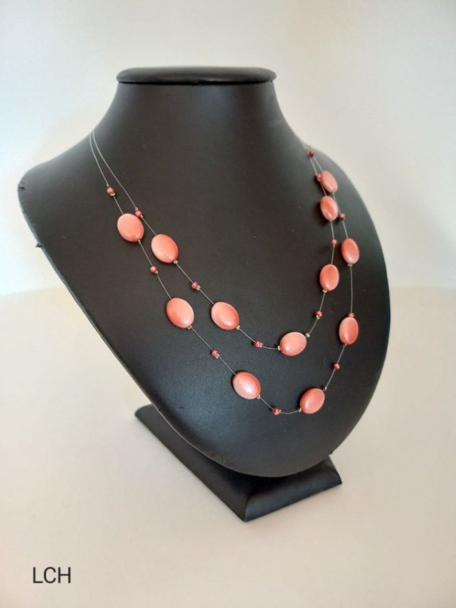 Náhrdelník - Červené pecičky