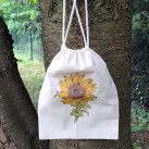 Bavlněný pytlík s potiskem slunečnice