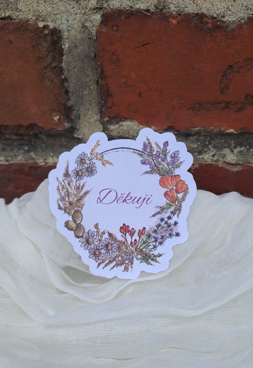 Samolepka děkuji