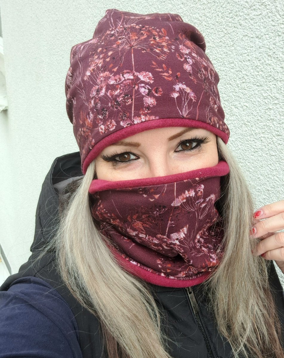 Nákrčník...pampelišky bordó 