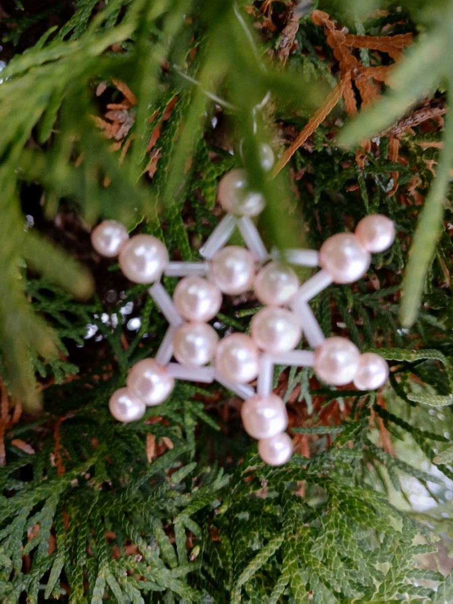 třpytivá sněhová vločka růžová malá