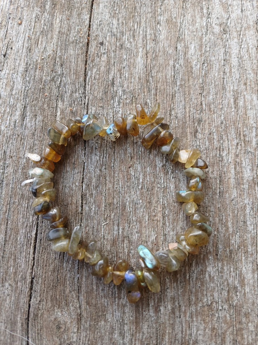 náramek ze zlomků - labradorit