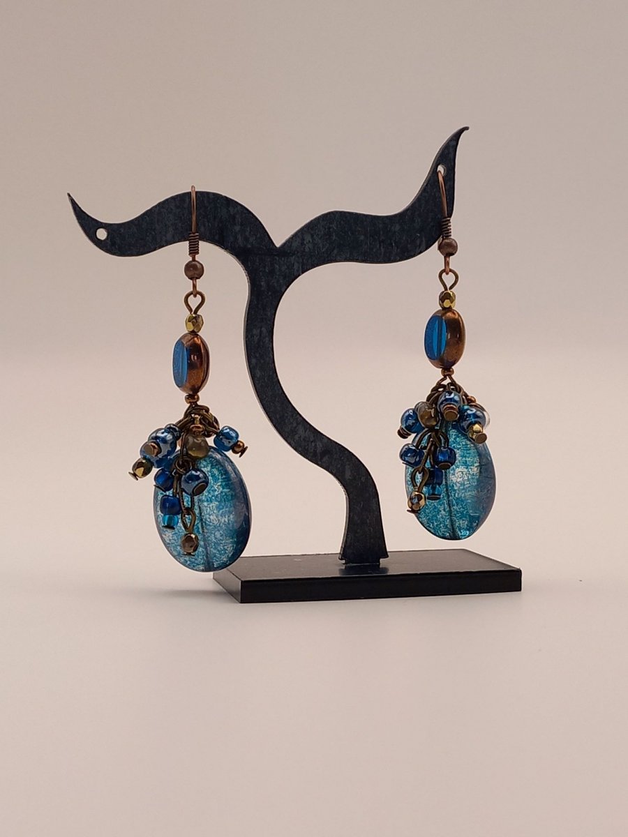 Náušnice - Modrá symfonie