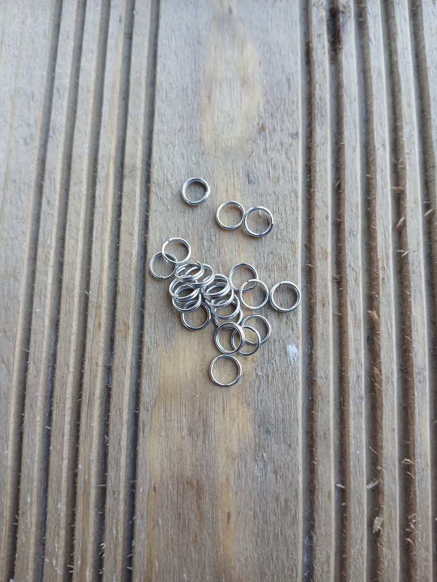 Spojovací kroužky dvojité 6 x 0,7 mm platina