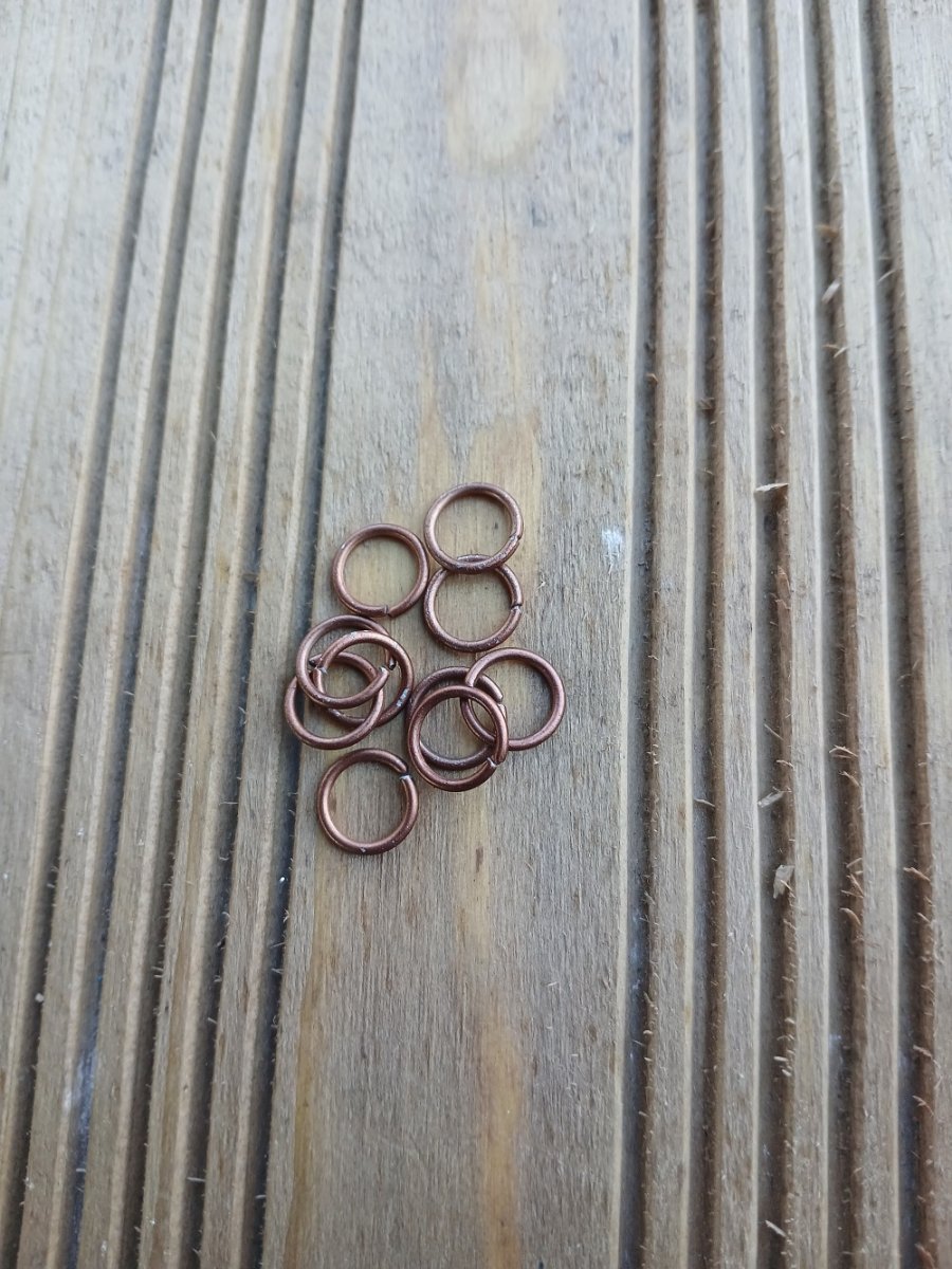Spojovací kroužky 10x1 mm, barva staroměď, balení 20 ks