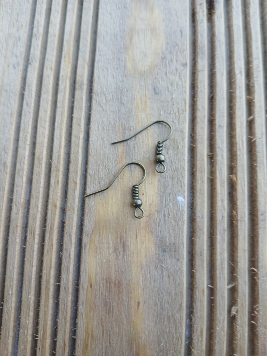 Afroháčky s pružinkou 21 x 17 mm, bronz