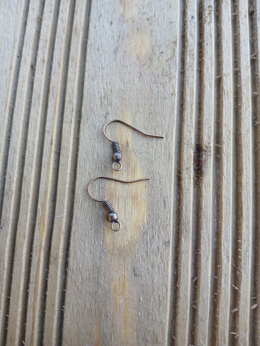 Afroháčky s pružinkou 21 x 17 mm, staroměď