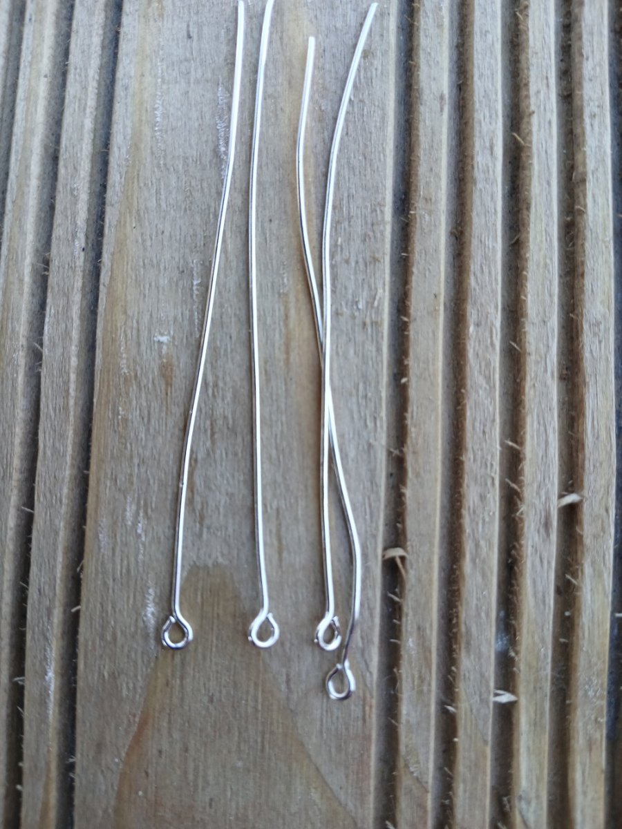 Ketlovací očkové jehly 70 mm, platina 20 ks