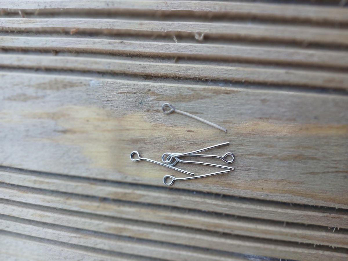 Ketlovací očkové jehly 20 mm, platina 20 ks