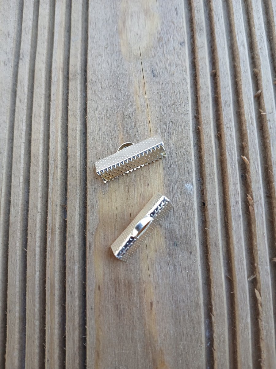 koncovka na stuhy -  pokovení stříbro