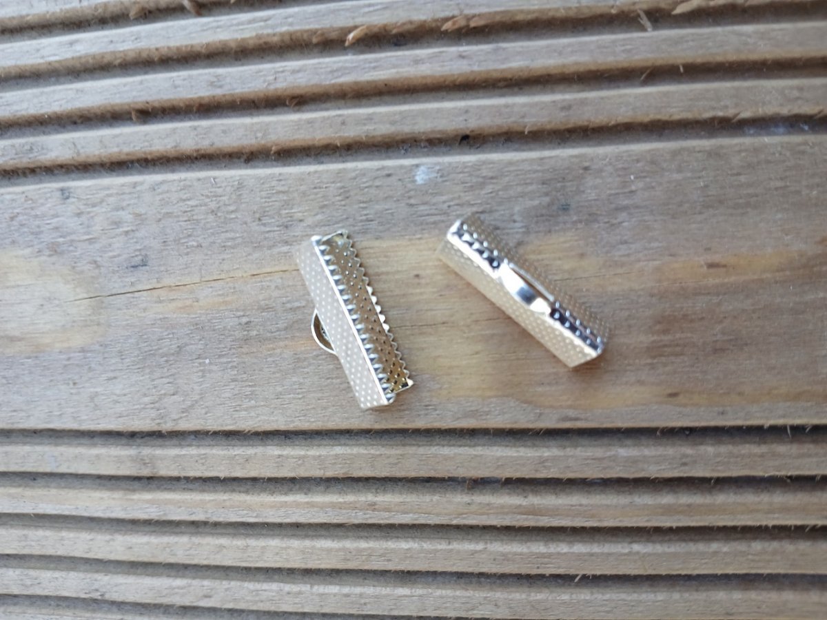 koncovka na stuhy -  pokovení stříbro