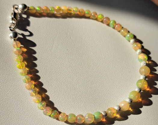 Náramek etiopský WELO opál Ag 925/1000