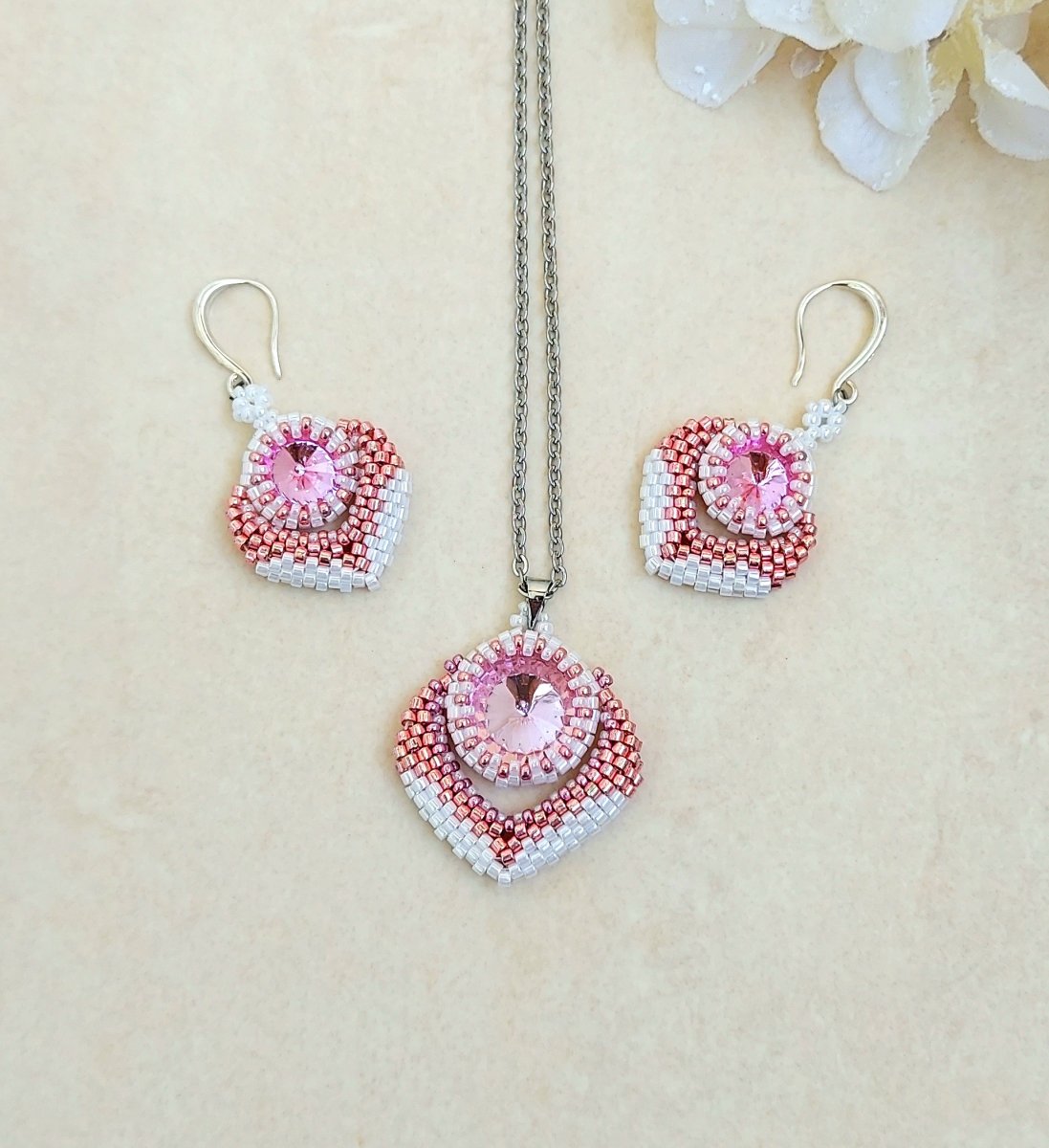 Souprava růžové srdce