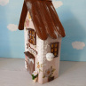 Dřevěný dekorativní domeček č.2 - 10 x 20 x 6 cm