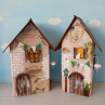 Dřevěný dekorativní domeček č.4 - 8 x 20 x 6 cm